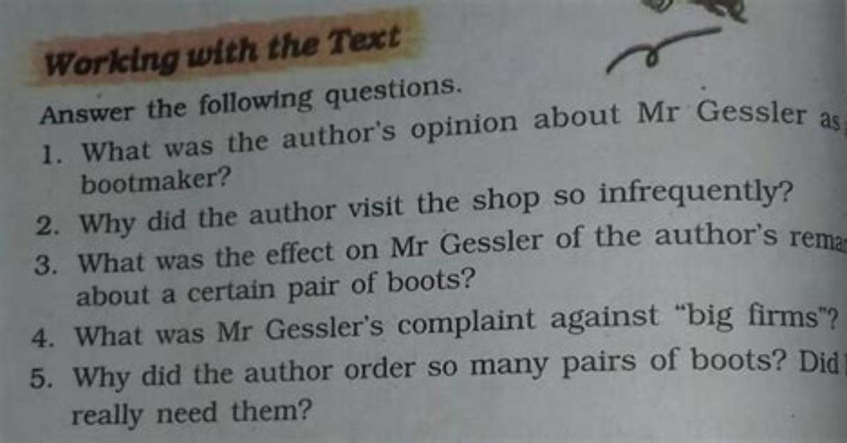 Who Was Mr Gessler Answer?