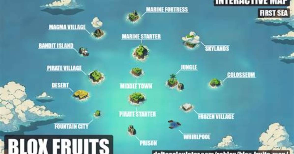 Whole Map of Blox Fruits Roblox