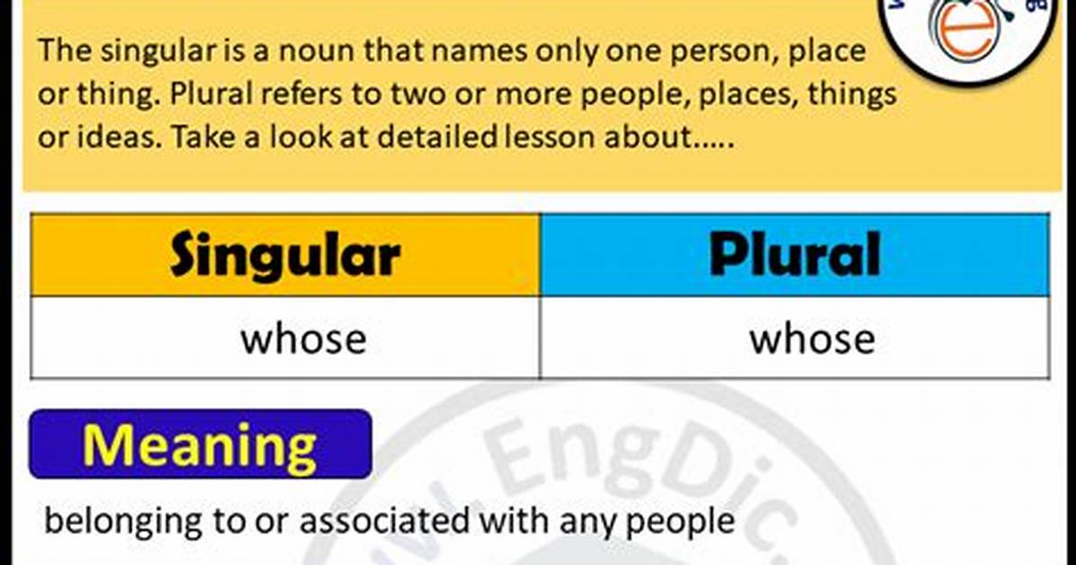 Whose Plural