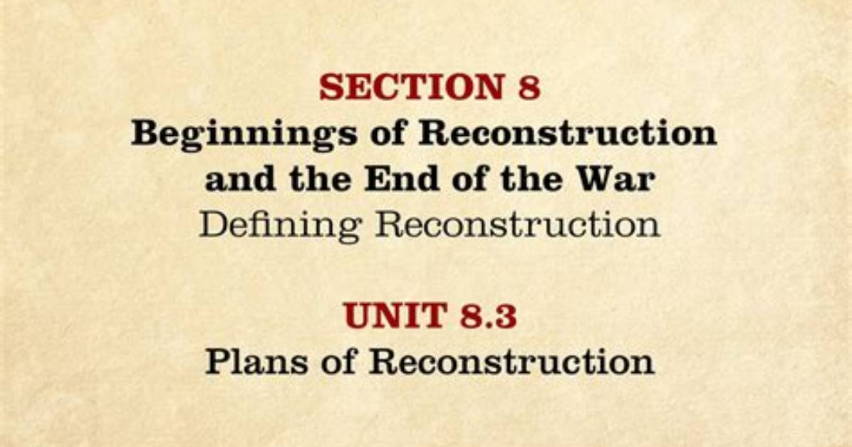 Whose Reconstruction Plan Was Toughest on the South?