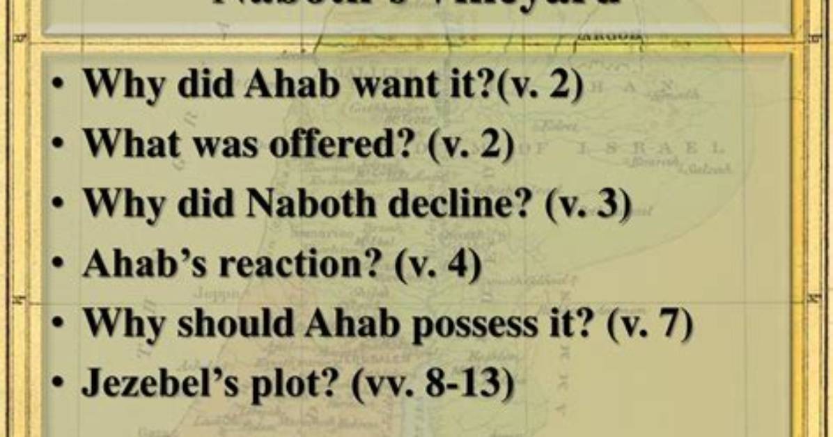 Whose Vineyard Did Ahab Want?