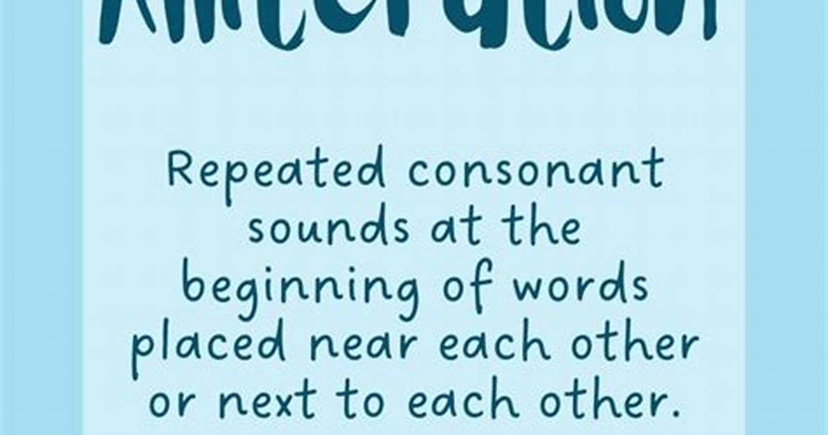 Why Alliteration Is Used?