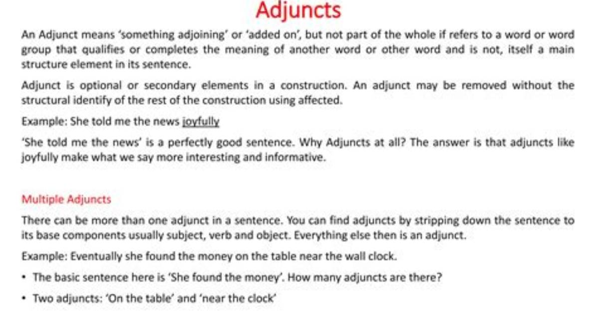 Why Are Adjuncts Used?
