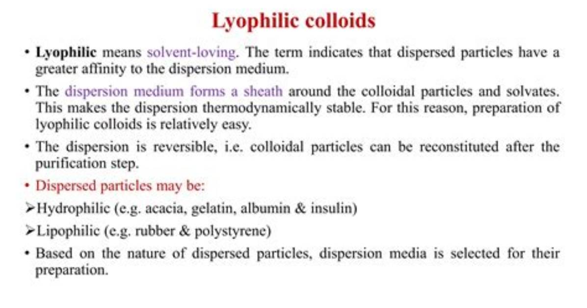 Why Are Lyophilic Colloids Stable?