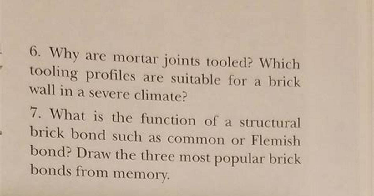 Why Are Mortar Joints Tooled