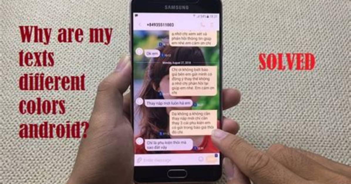 Why Are My Texts Different Colors Android?