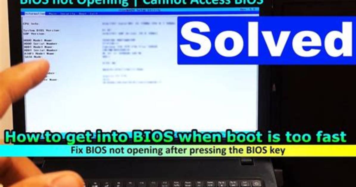 Why Can’t I Enter Bios?