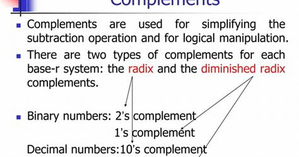 Why Complements Are Used in Digital Computers?