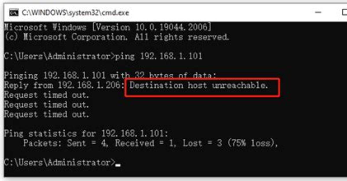 Why Destination Host Unreachable?