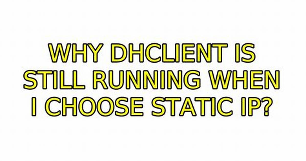 Why Dhclient Is Still Running When I Choose Static Ip?