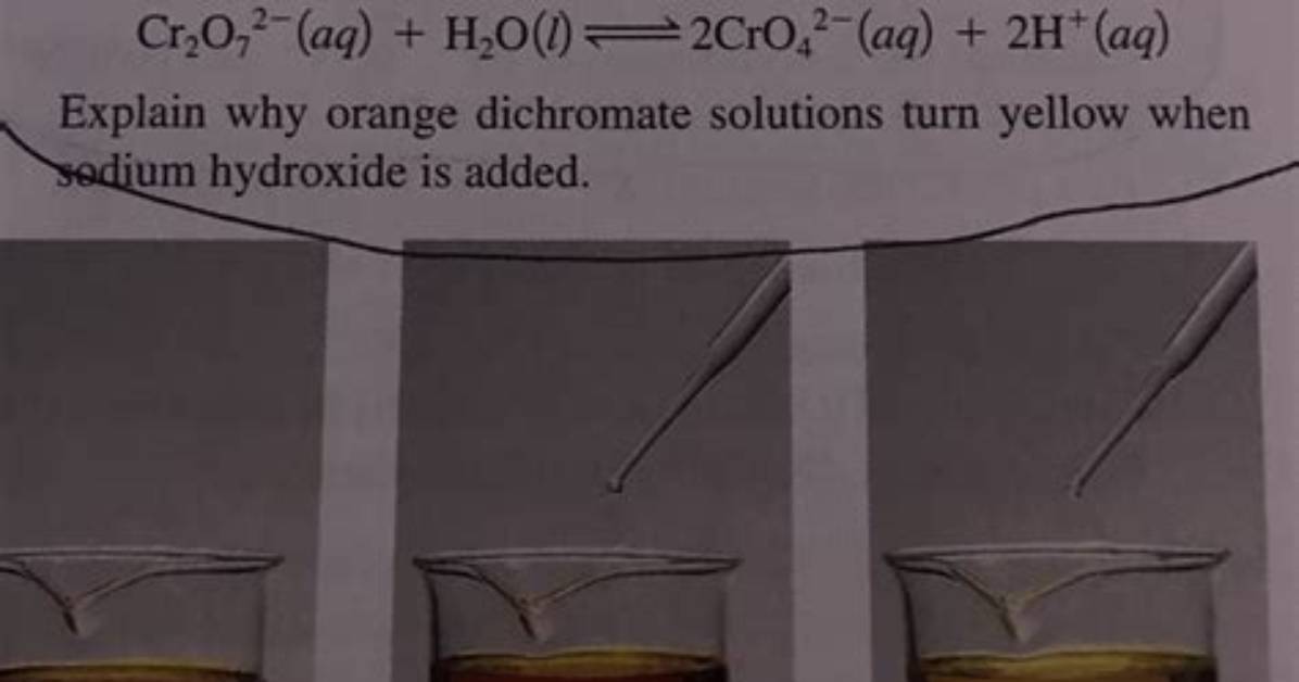 Why Dichromate Is Orange?