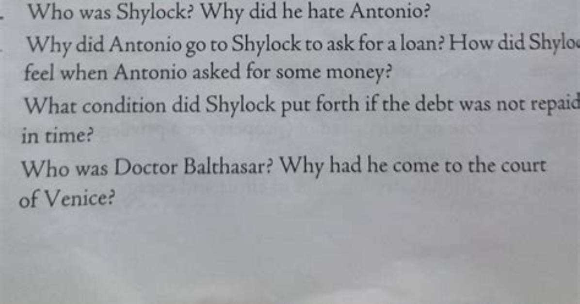 Why Did Antonio Hate Shylock?
