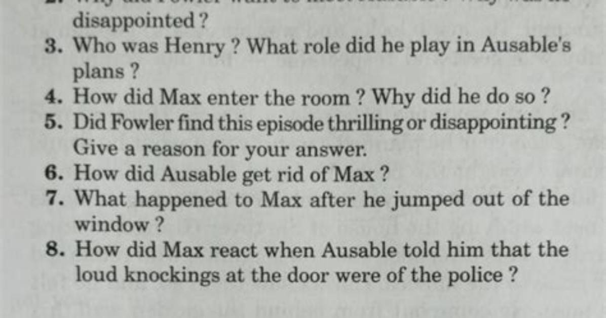 Why Did Ausable Frame the Story of the Balcony Class 10?