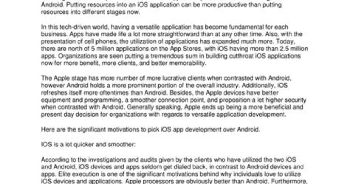 Why Did You Choose Android Development over iOS?