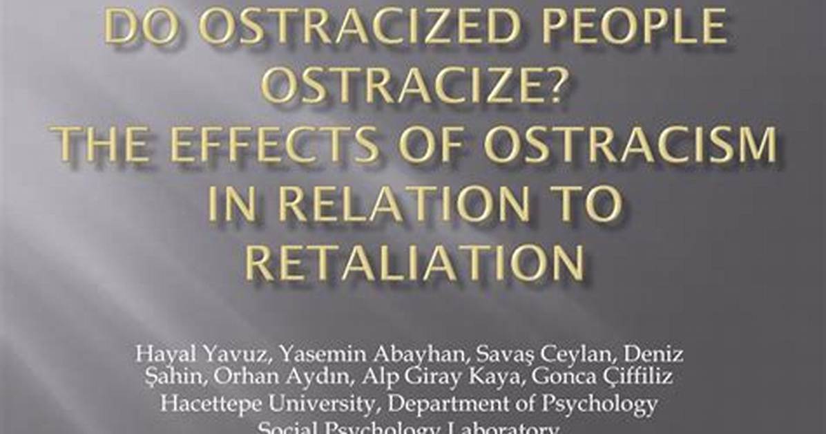 Why Do People Ostracize - Lisbd-Net. Com