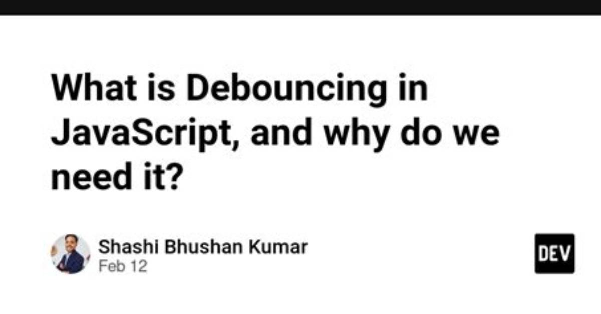 Why Do We Need Debouncing?