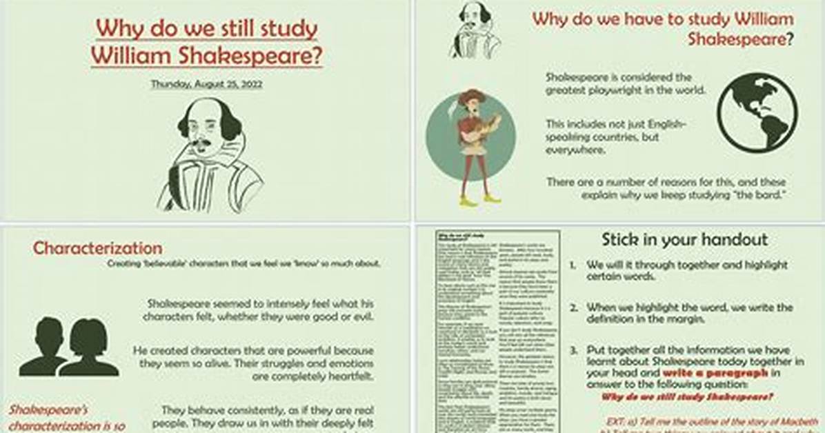 Why Do We Read Shakespeare