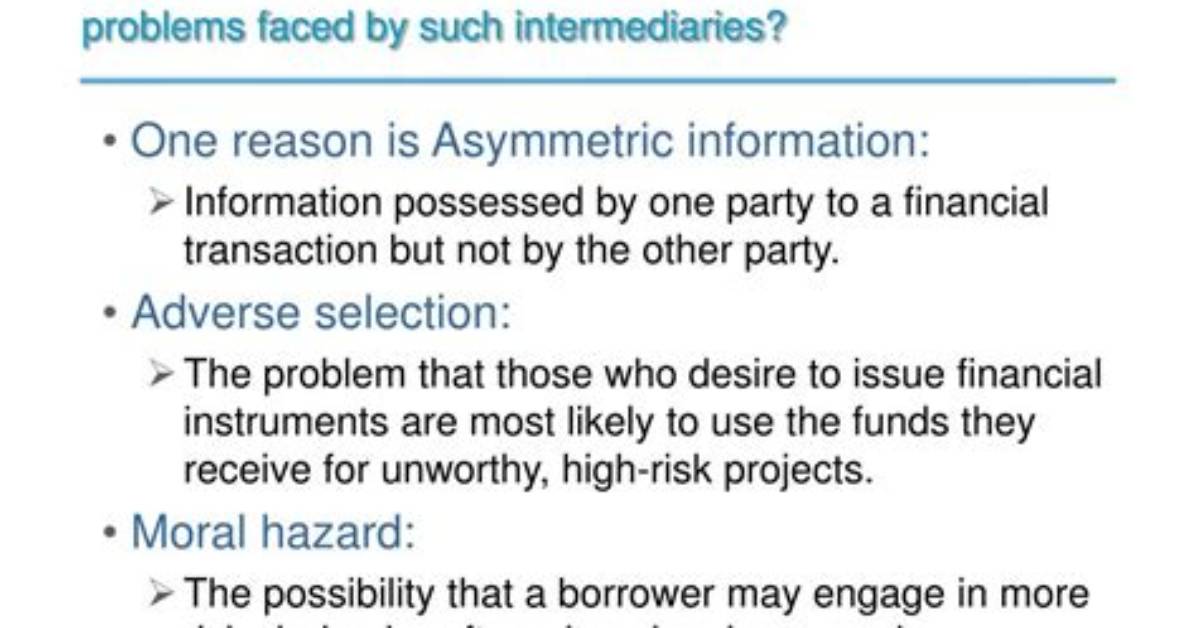 Why Do We Use Intermediaries?