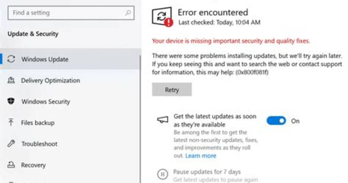 Why Do Windows 10 Updates Keep Failing?