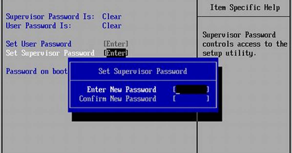 Why Do You Need a Bios Password?