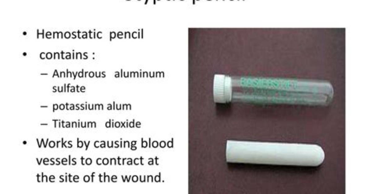 Why Does a Styptic Pencil Work?