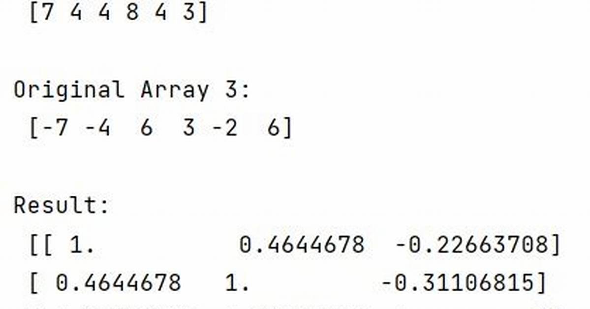 Why Does Corrcoef Return a Matrix?