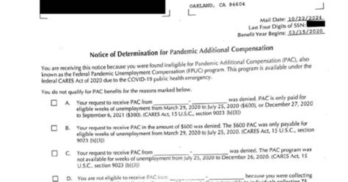 Why Does My Edd Say Disqualification?
