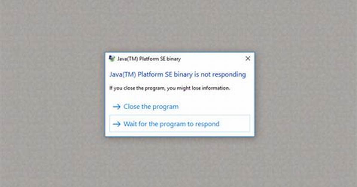 Why Does My Minecraft Keep Not Responding