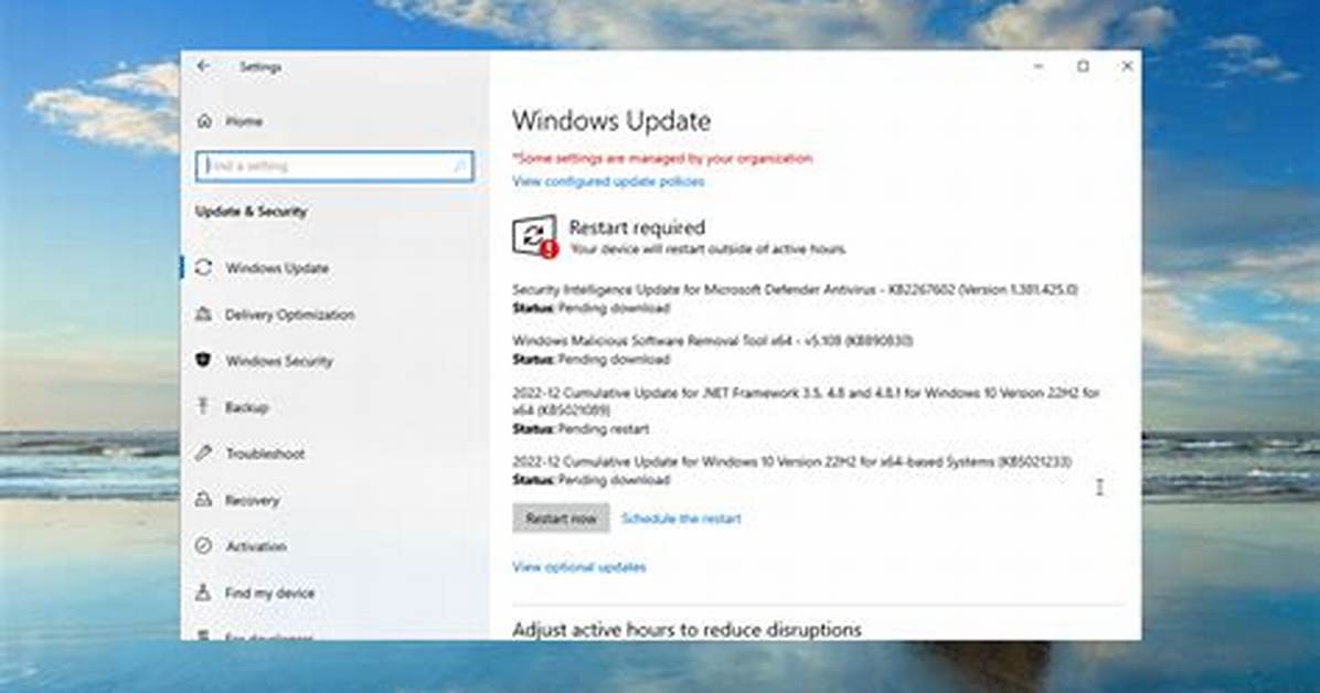 Why Does My Windows Update Say Pending Install?