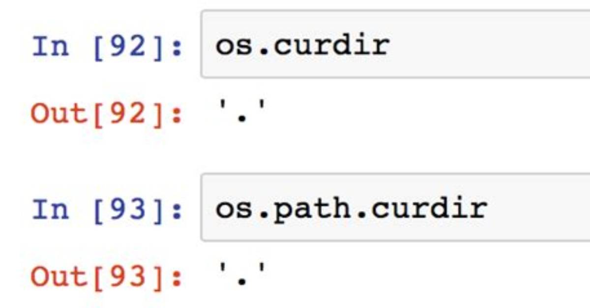 Why Does Python Have Os. Path. Curdir