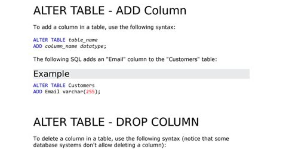 Why Does This Alter Table Query Throw Syntax Error?