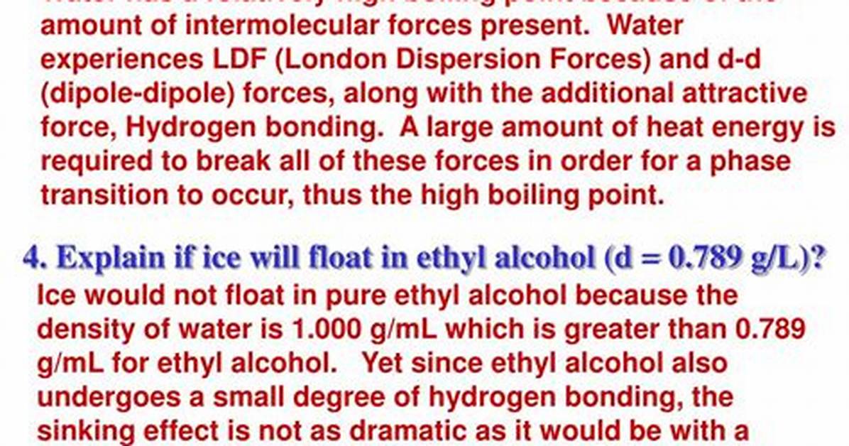 Why Does Water Have a Higher Boiling Point Than Methane