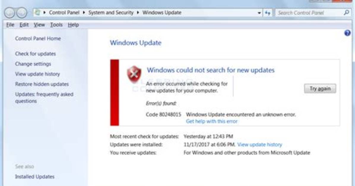 Why Does Windows 7 Update Fail to Install?