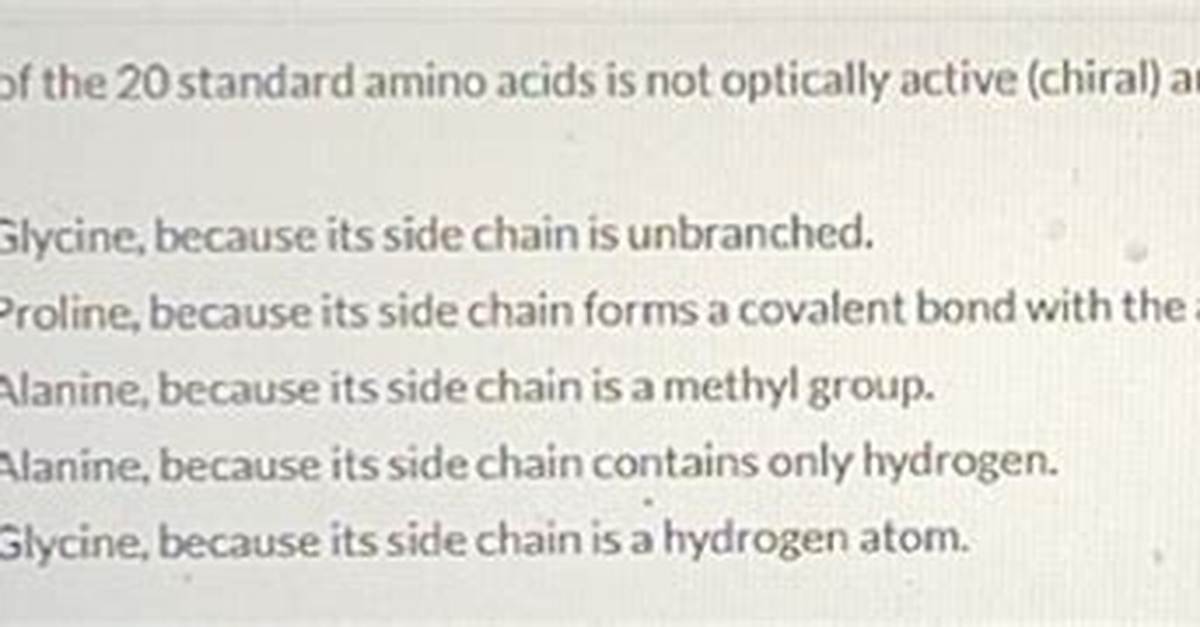 Why Glycine Is Not Optically Active?