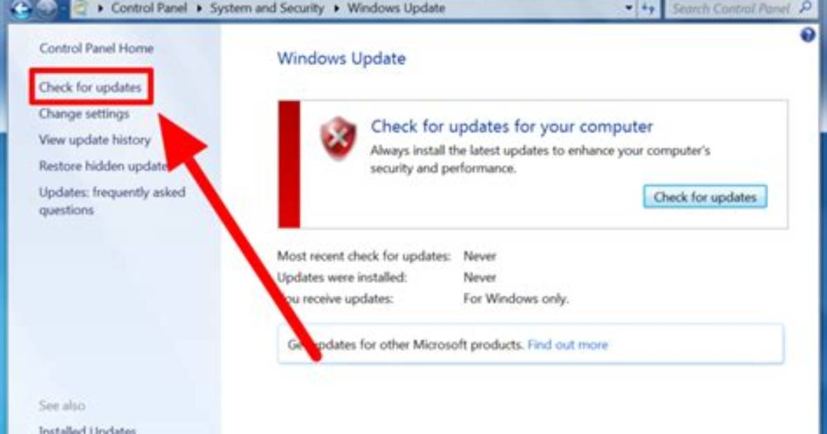 Why I Cannot Update My Windows 7?