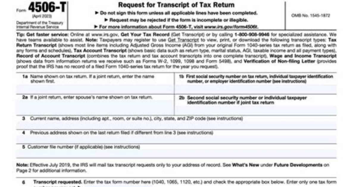 Why Is a 4506-T Required