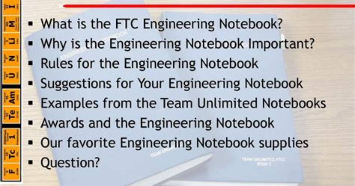 Why Is an Engineering Notebook Important