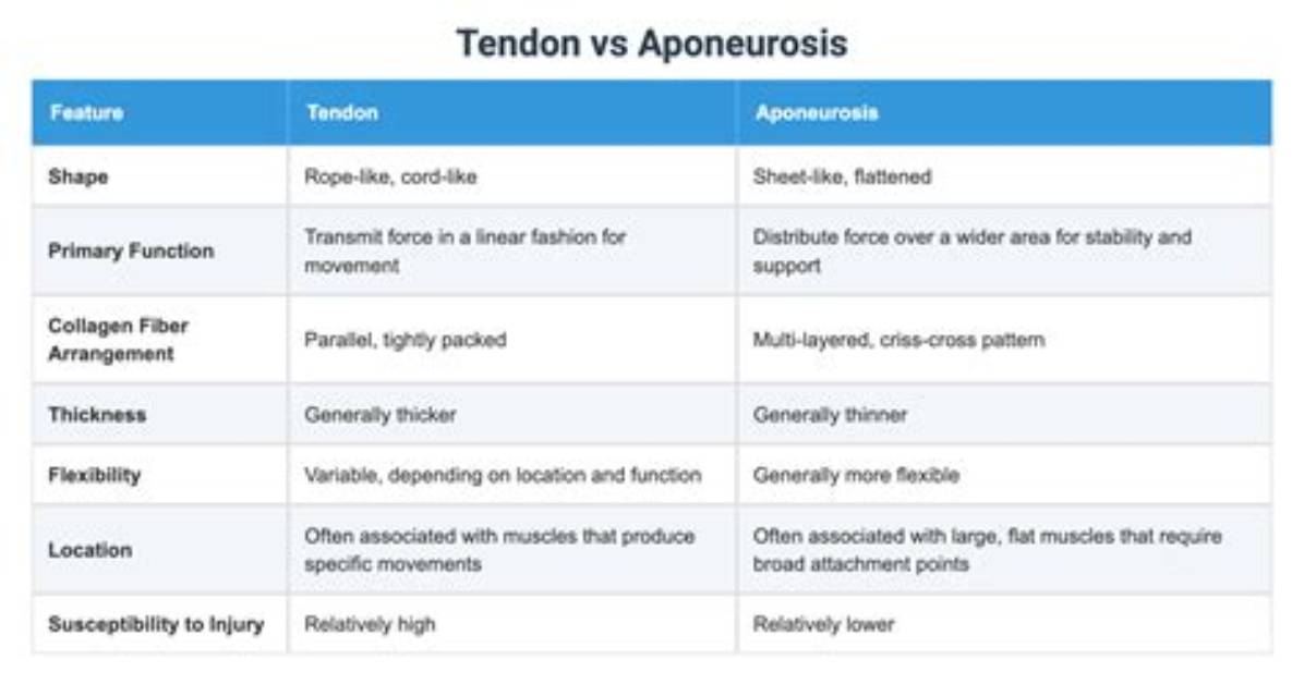 Why Is Aponeurosis Different from Tendon?
