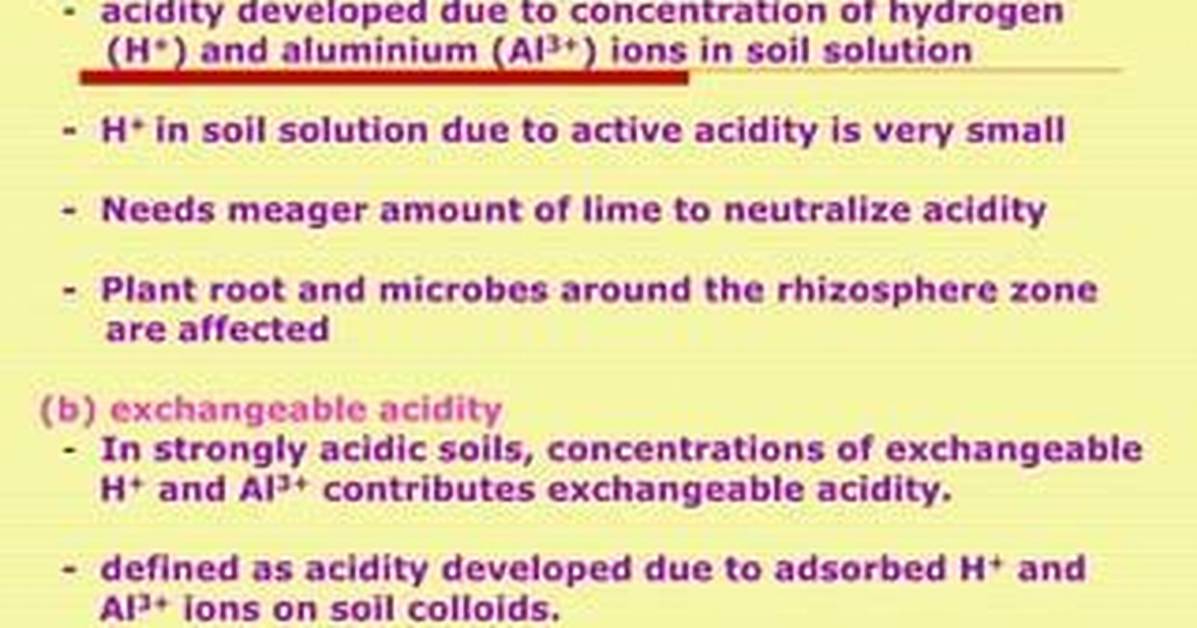 Why Is Exchangeable Acidity?