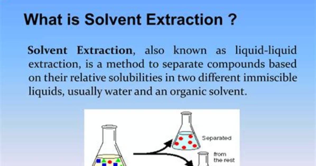 Why Is Extraction Solvent?