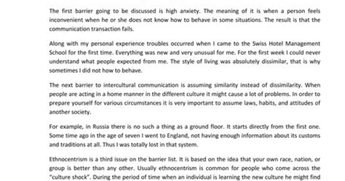Why Is Intercultural Communication Important Essay