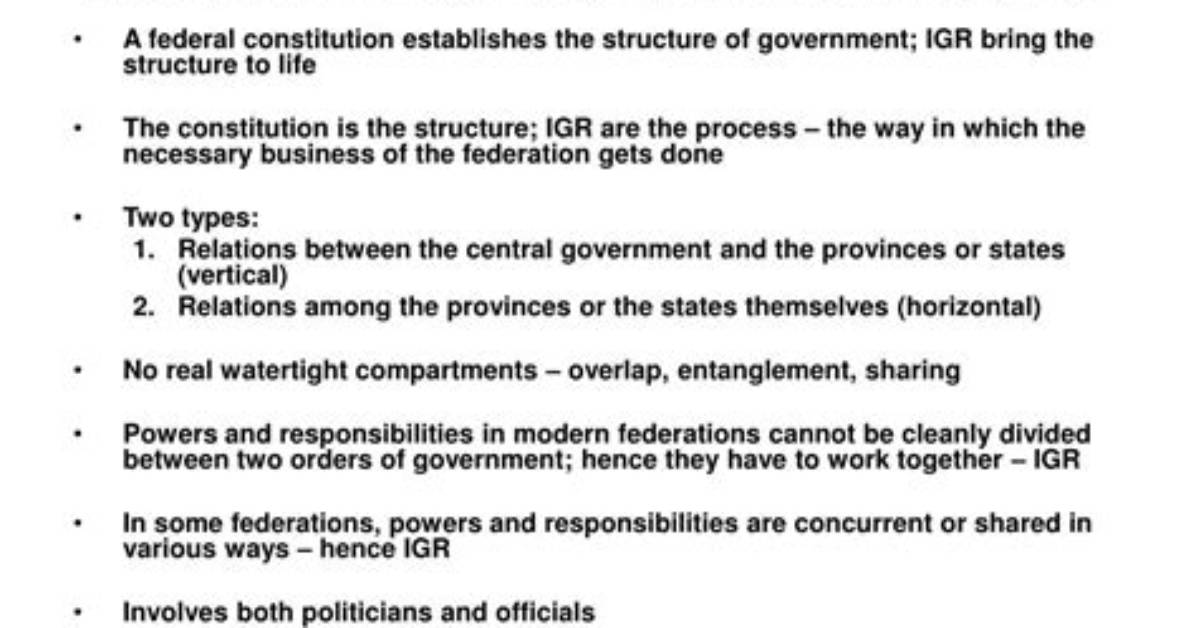 Why Is Intergovernmental Relations Important?