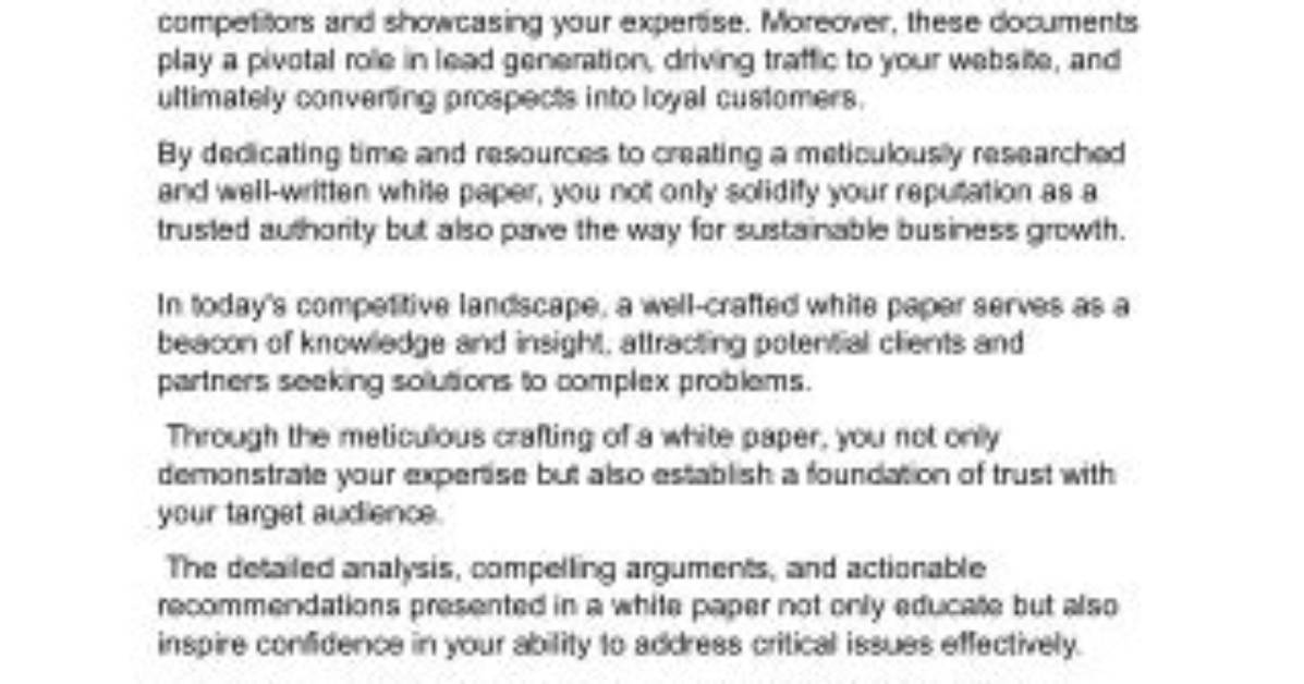 Why Is It Called a White Paper