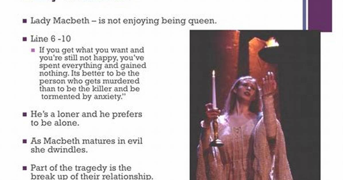 Why Is Lady Macbeth Tormented with Anxiety