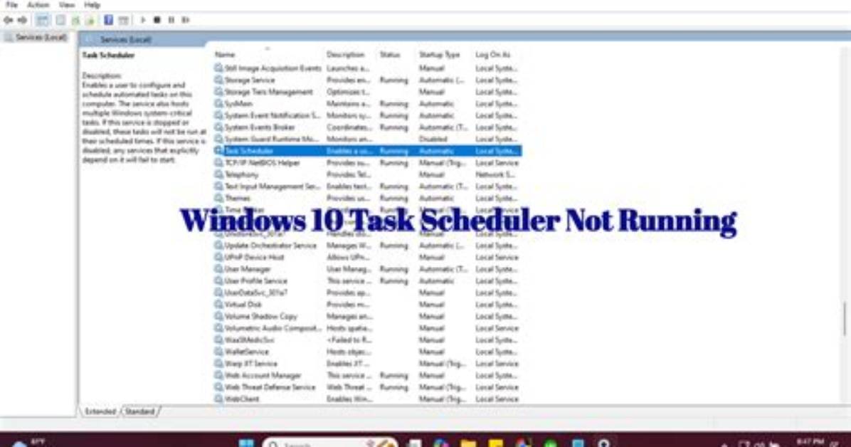 Why Is My Task Scheduler Not Working