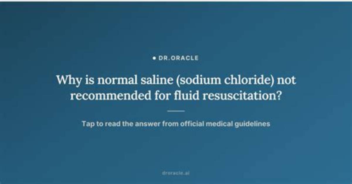 Why Is Normal Saline Bad