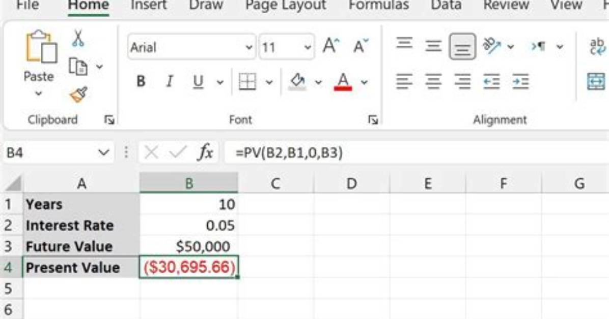 Why Is Pv in Excel Negative?
