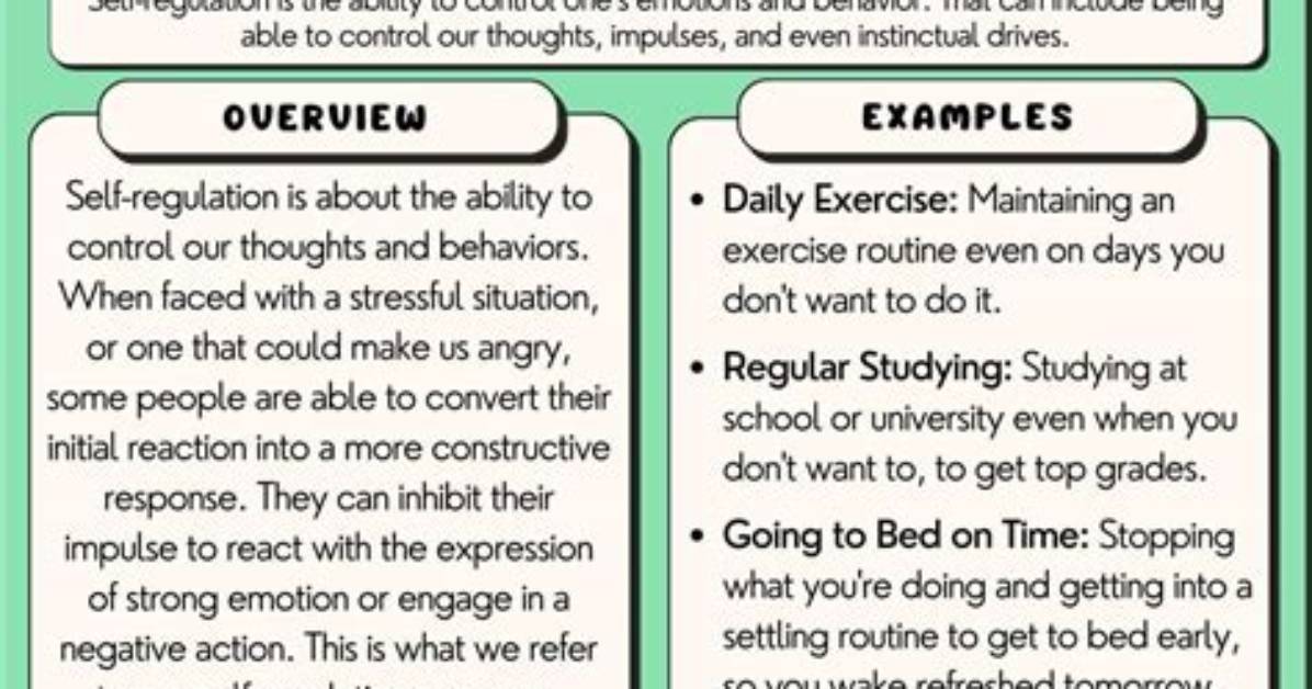 Why Is Self Regulation