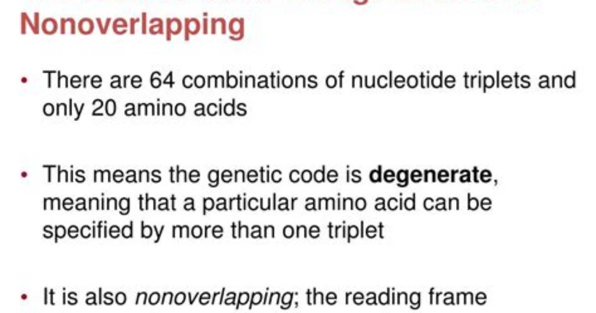 Why Is the Genetic Code Considered Degenerate