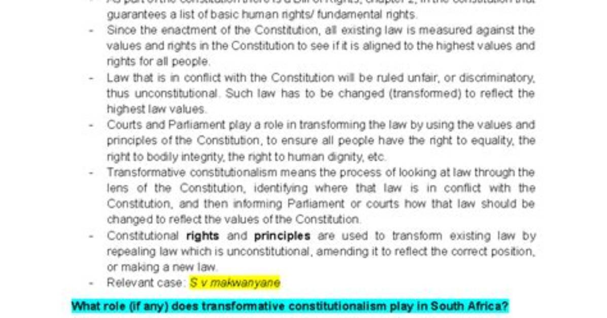Why Is Transformative Constitutionalism Important?